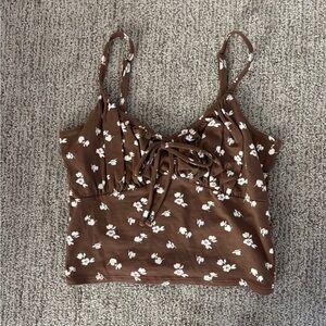 Hollister Brown Floral Camisole Top